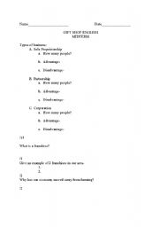 English worksheet: Business English Exam