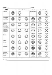 English Worksheet: Behavior Plan