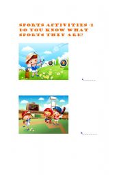 English Worksheet: sports