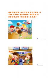 English Worksheet: sports