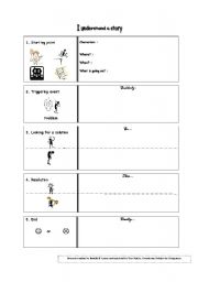 English Worksheet: I understand a story / I am writing a story