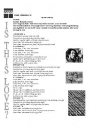 English worksheet: is this love?