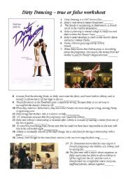 English Worksheet: DIRTY DANCING