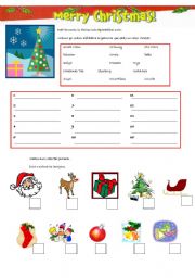 English Worksheet: Christmas worksheet