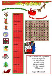 English Worksheet: Christmas exercises