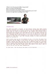 English worksheet: dsabled soldier story in past 