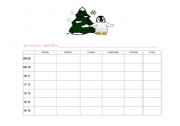 English worksheet: school timetable