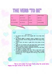 English worksheet: to be