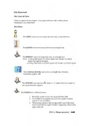 English Worksheet: How to play chess