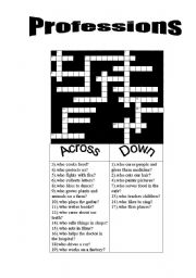 Professions Crossword