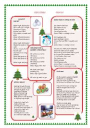 English Worksheet: christmas carols