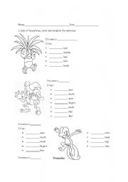 English Worksheet: Pokemon body parts