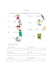 English Worksheet: TO BE