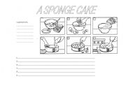 English worksheet: A sponge cake