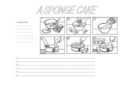 English Worksheet: A sponge cake