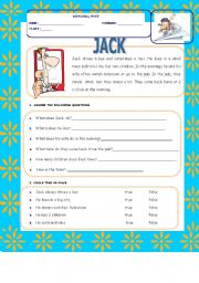 English Worksheet: READING 