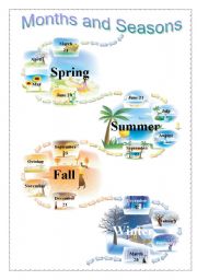 English Worksheet: Months and seasons