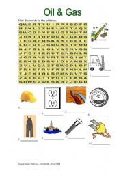 English Worksheet: Oil & Gas Vocabulary