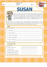 English Worksheet: SUSAN