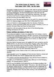 English Worksheet: New York First Info long version