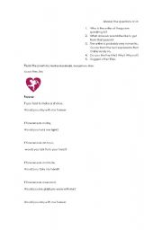 English Worksheet:  Use Poetry and learn the second conditional
