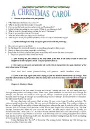 English Worksheet: A Christmas Carol