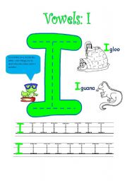 English Worksheet: Vowel : I