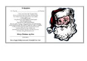 English Worksheet: A greeting christmas and new year card