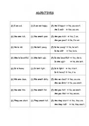 English worksheet: Adjectives