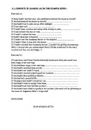 English Worksheet: worksheet on the third conditional