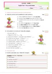 English Worksheet: GRAMMAR TEST for Advanced or Upper Intermediate Students 