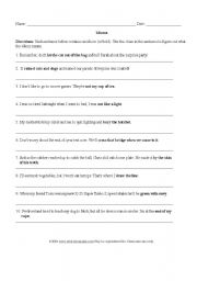 English worksheet: Idioms