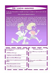 English Worksheet: The London Marathon