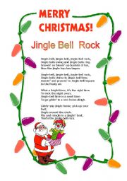 Jingle Bell Rock. Fill in the gaps - ESL worksheet by pia23_