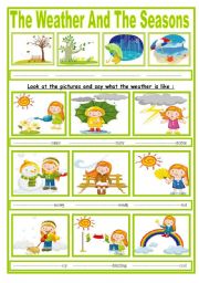 English Worksheet: The Weather and The Four Seasons