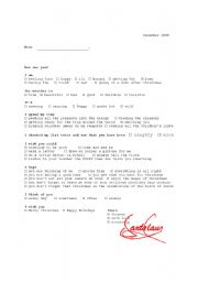 English Worksheet: Santas save-time letter