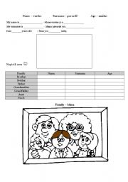 English Worksheet: Name, age practice