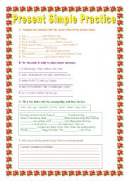 English Worksheet: Present Simple Practice