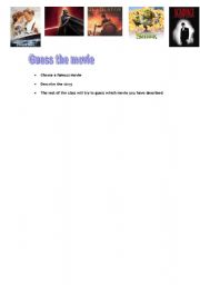 English worksheet: Guess the Movie