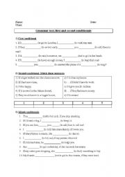 English Worksheet: Grammar test will-would