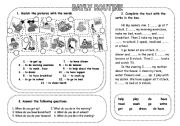 English Worksheet: Daily routine