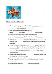 English Worksheet: Movies- vocabulary