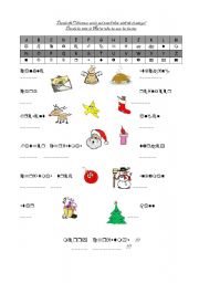 English Worksheet: Cryptogram on Christmas