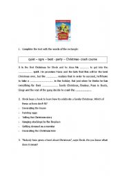 English Worksheet: SHREK THE HALLS 