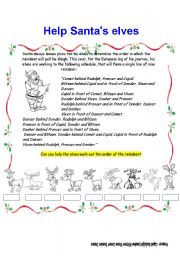 English Worksheet: Help santas elves