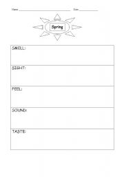 English Worksheet: Spring Poem