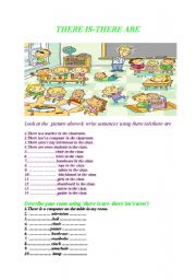 English Worksheet: THERE IS/ARE