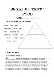 English Worksheet: food 