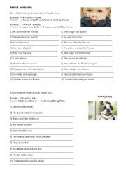 English Worksheet: PASSIVES TABLE AND EXERCISES