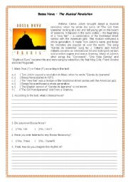 English Worksheet: Bossa Nova: a Brazilian rhythm 